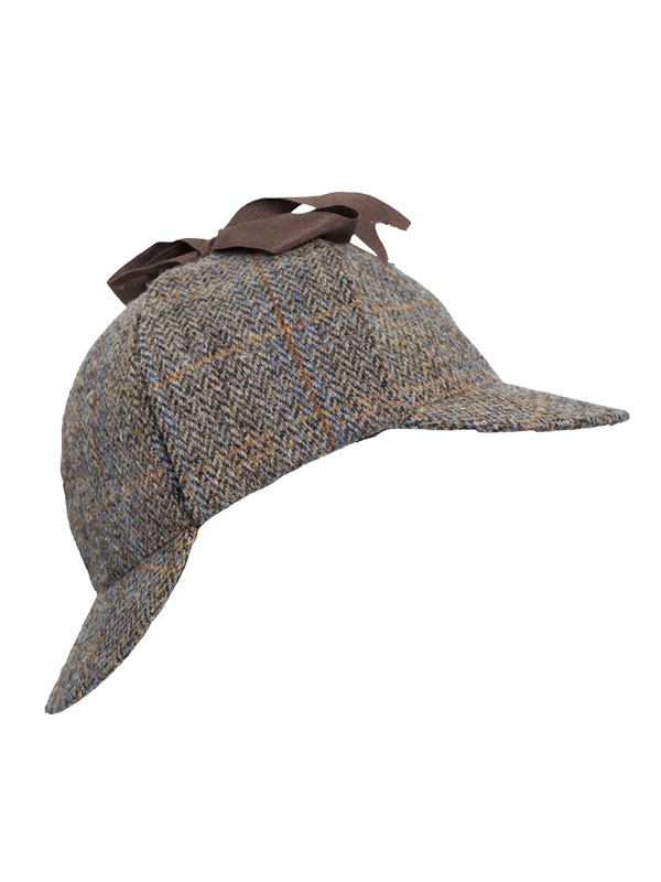 Harris Tweed Deerstalker Hat Watson Clinton Brown
