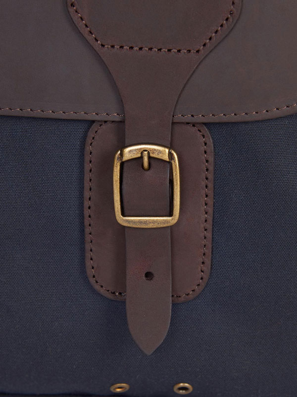 Barbour Wax Leather Briefcase Navy