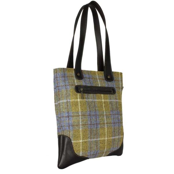 Otley Tote Harris Tweed Handbag - Yellow Blue