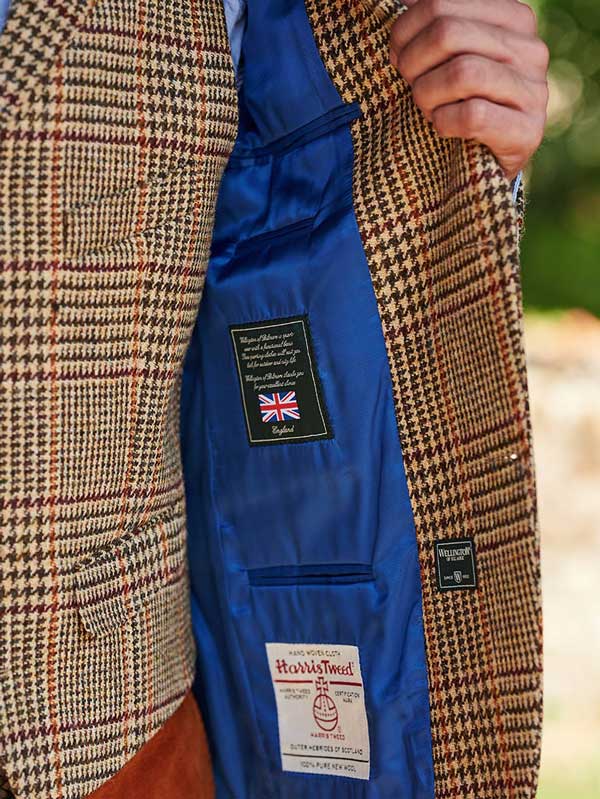 Harris Tweed Jacket "London" In Scottish Check