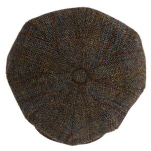 Christies of London, Harris Tweed 8 Piece Baker Boy Flat Cap