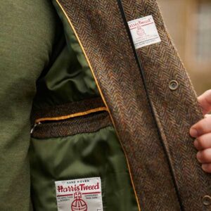 Harris Tweed Parka "Finsbay" In Evergreen