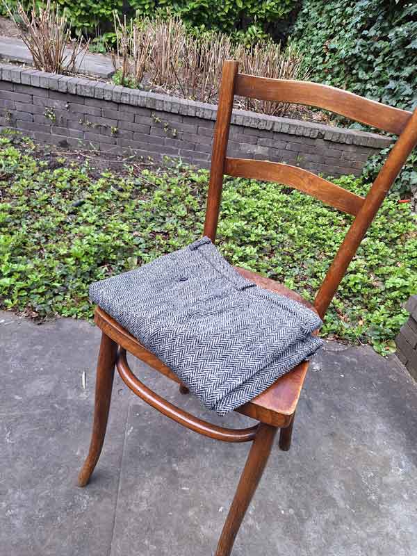 Harris Tweed Pantalon "Mr Miller" In Black Herringbone