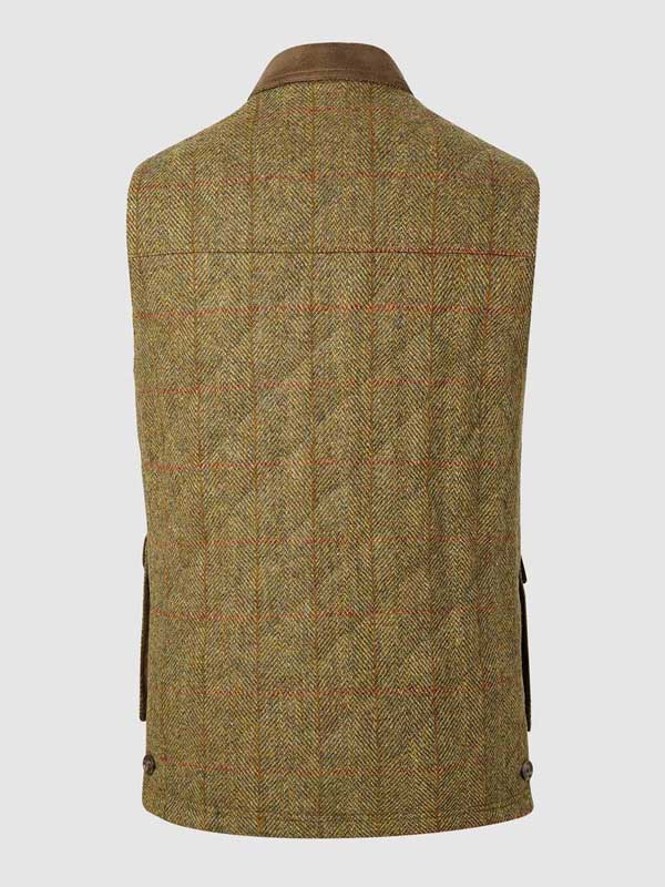 Harris Tweed Gilet, Bodywarmer - Mustard