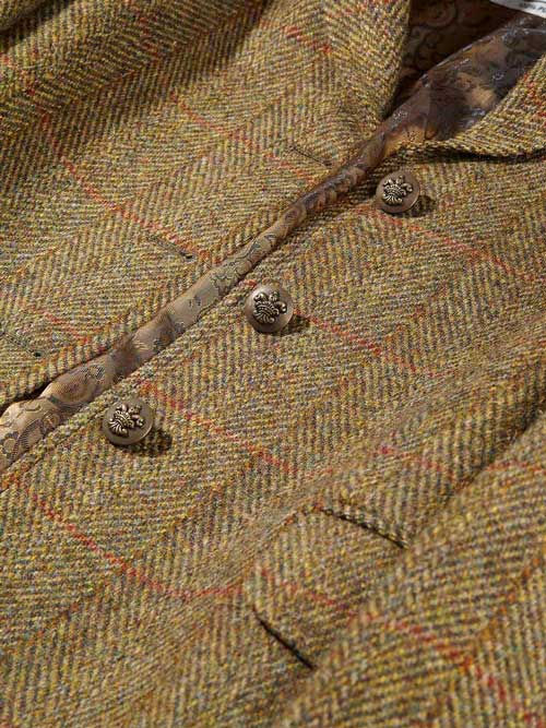 Harris Tweed Dames Jas Claire - Mustard