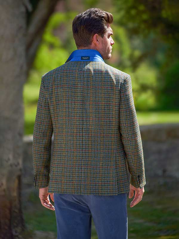 Harris Tweed Jacket "London" In Green Castle