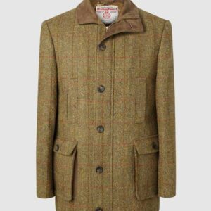 Harris Tweed Field Coat, Boyd Coat - Mustard