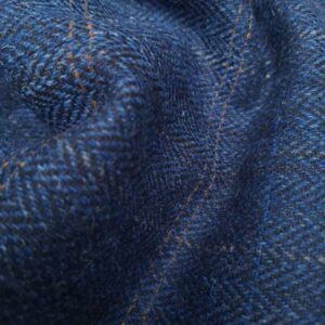 Harris Tweed Jacket "London" In Dark-Blue Herringbone