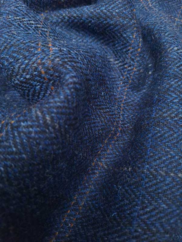 Harris Tweed Jacket "London" In Dark-Blue Herringbone