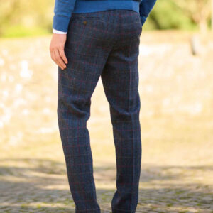 Harris Tweed Pantalon "Mr. Miller" In Scottish Blue
