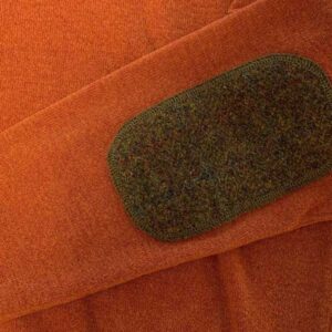 Pullover Lambswool "Jack" Met Harris Tweed Details In Burned Orange