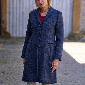 Harris Tweed Damesjas "Emilia" In Scottish Blue
