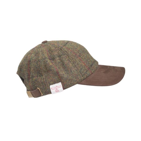 Harris Tweed Brungton Baseball Cap Hunter Green