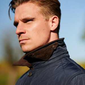Heren SteppJack "Boston" Met Harris Tweed Details In Navy