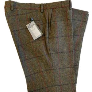 Harris Tweed Pantalon "Mr. Miller" in Green Overcheck