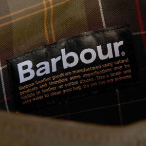 Barbour Wax Leather Tarras Bag Olive
