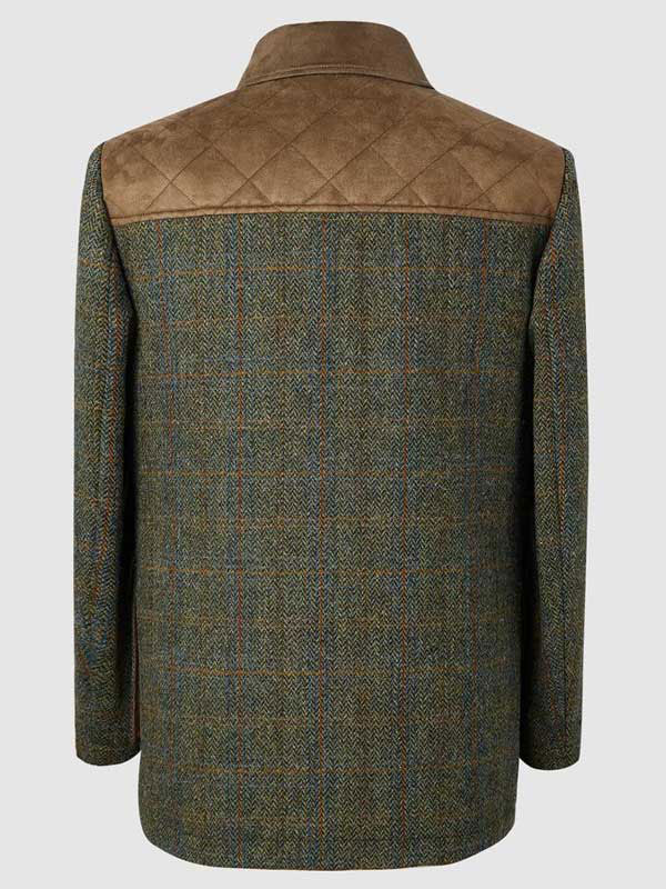 Harris Tweed Field Coat, Boyd Coat - Green Multi