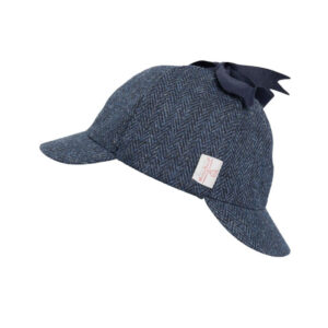 Harris Tweed Deerstalker Hat Watson Midnight Blue