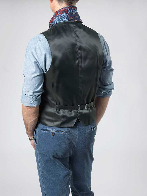 Harris Tweed Vestje "Tailor" Zonder Revers In Country Classic