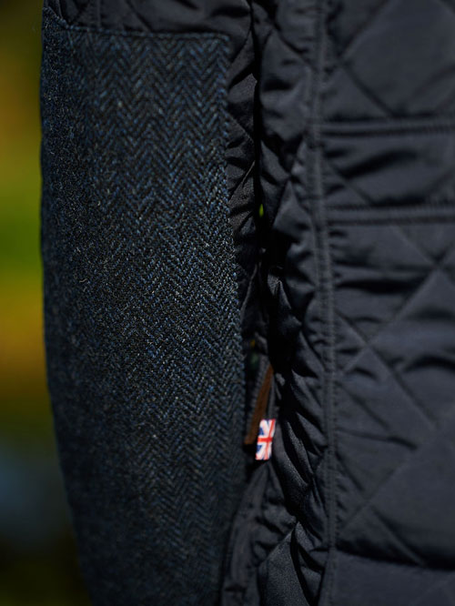 Heren SteppJack "Boston" Met Harris Tweed Details In Navy