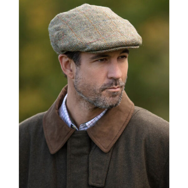 Harris Tweed Flat Cap Oakmoor Moss Green