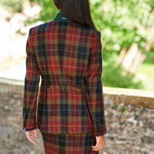 Harris Tweed Dames Jasje "Carola" In Check Of Island
