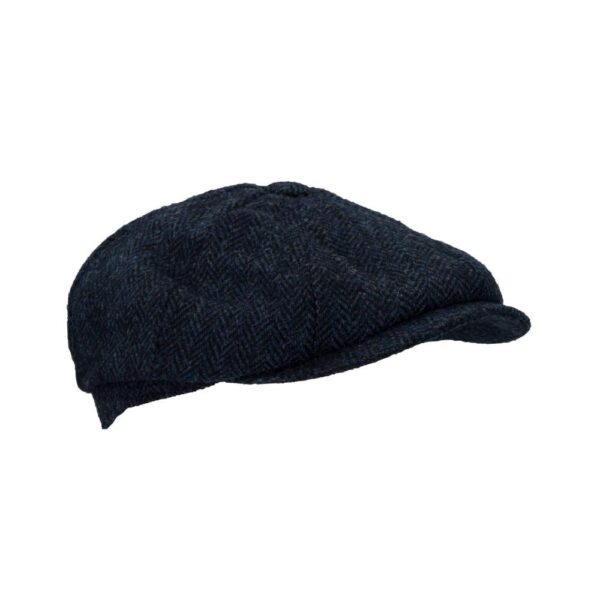 Harris Tweed 8-Panel Thomas Baker Boy Cap Midnight Blue