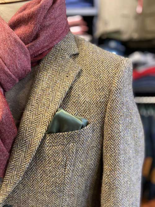 Harris Tweed Jacket "London" In Country Herringbone