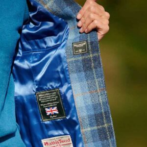 Harris Tweed Dames Jasje "Carola" In Jeans Herringbone