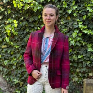 Harris Tweed Dames Jas Claire - Purple Check