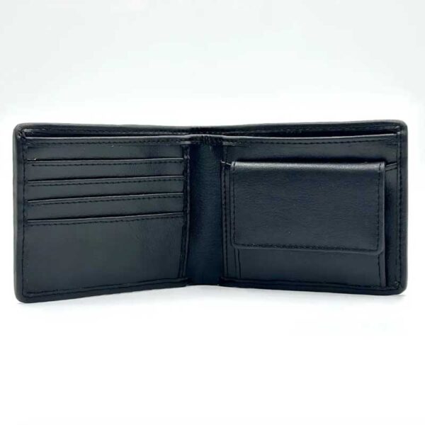 Harris Tweed Bifold Coin Wallet In Charcoal