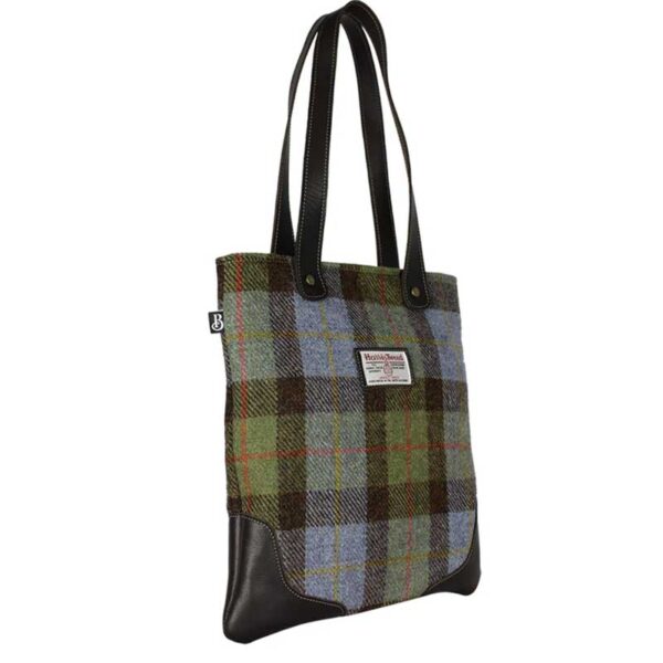 Otley Tote Harris Tweed Handbag - Green Blue