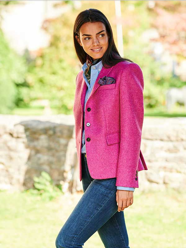 Harris Tweed Dames Blazer "LadiesClub" In Pink