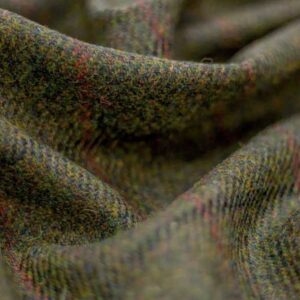 Harris Tweed Jacket "London" In Green Overcheck