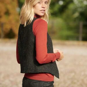 Harris Tweed Dames Vestje "Lea" In Charcoal