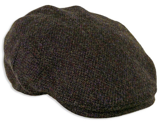 Harris tweed Flat cap Brown Barleycorn