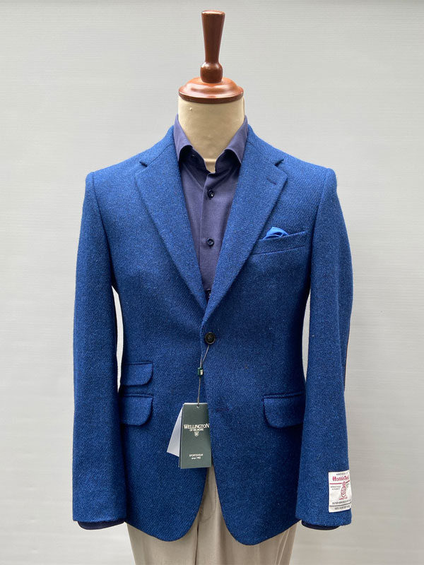 Harris Tweed Jacket "London" in Blue Twill