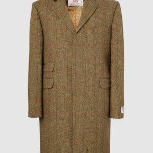 Harris Tweed Overjas, Chelsea Overcoat - Mustard