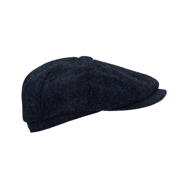 Harris Tweed 8-Panel Thomas Baker Boy Cap Midnight Blue