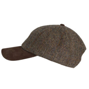 Harris Tweed Brungton Baseball Cap Charcoal