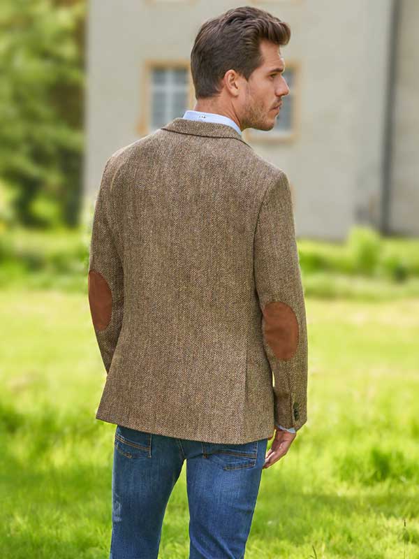 Harris Tweed Jacket "London" In Country Herringbone
