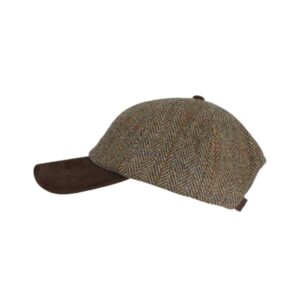 Harris Tweed Brungton Baseball Cap Moss Green