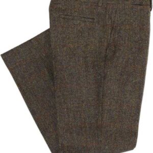 Harris Tweed Pantalon, Mens Tweed Trousers - Brown