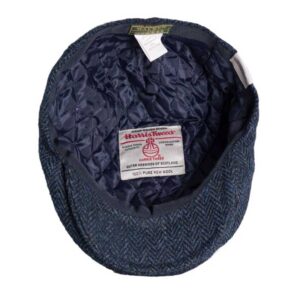 Harris Tweed Flat Cap Oakmoor Midnight Blue