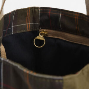 Barbour Transport Patchwork Tote Bag Dusky Green