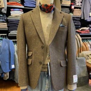 Harris Tweed Jacket "London" In Tweed Shadow
