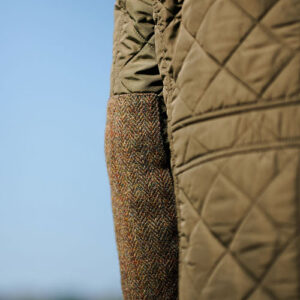 Heren SteppJack "Boston" Met Harris Tweed Details In Olive