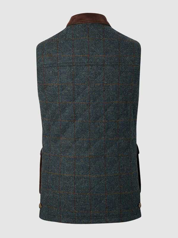 Harris Tweed Gilet, Bodywarmer - Blue