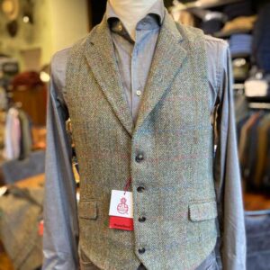 DF Harris Tweed Waistcoat Met Revers 630