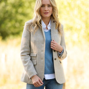 Harris Tweed Dames Jasje "Carola" in Cream Tweed
